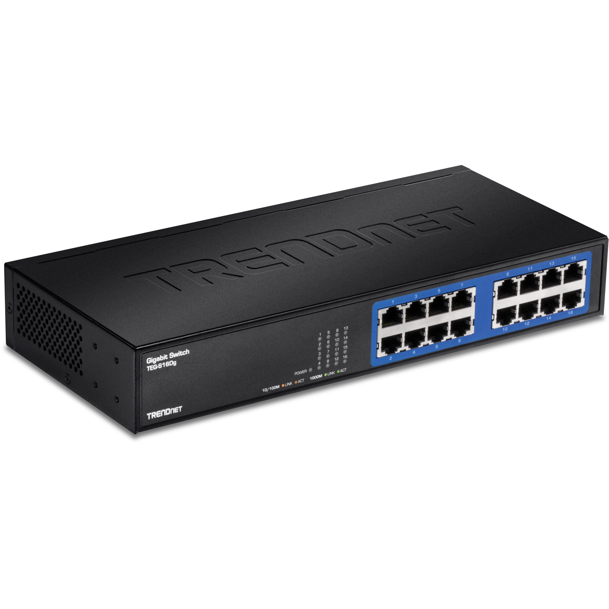TRENDnet TEG-S16Dg 16-Port Gigabit GREENnet Switch(Metal Desktop) w/ internal power