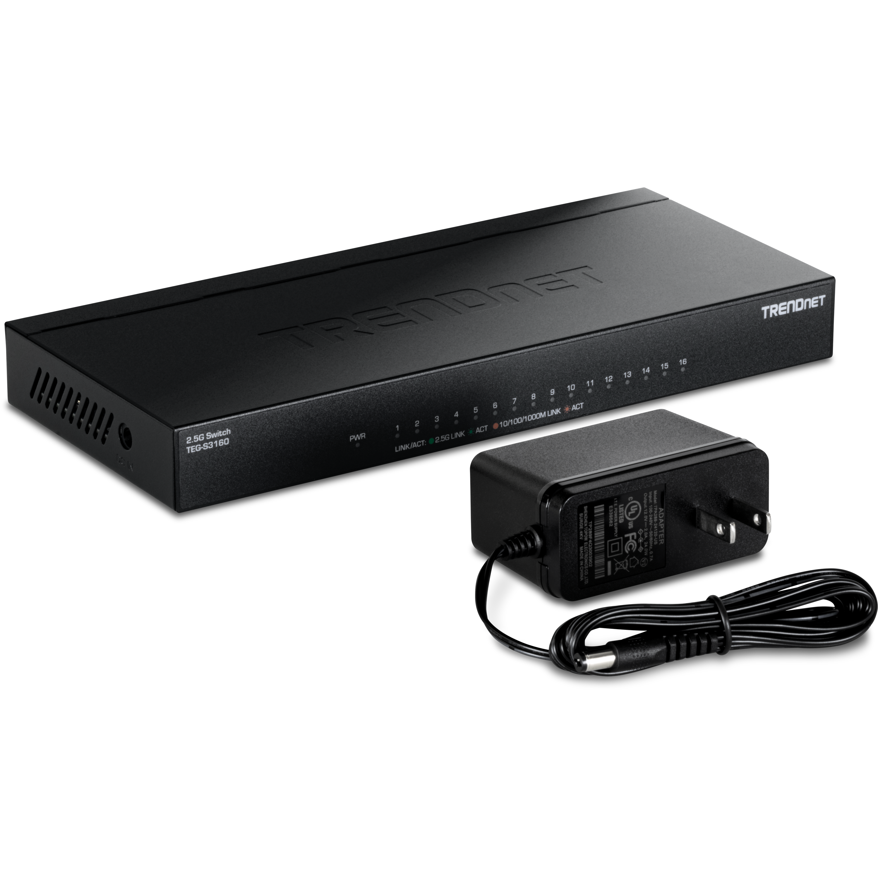TRENDnet TEG-S3160 16-Port Unmanaged 2.5G Desktop Switch