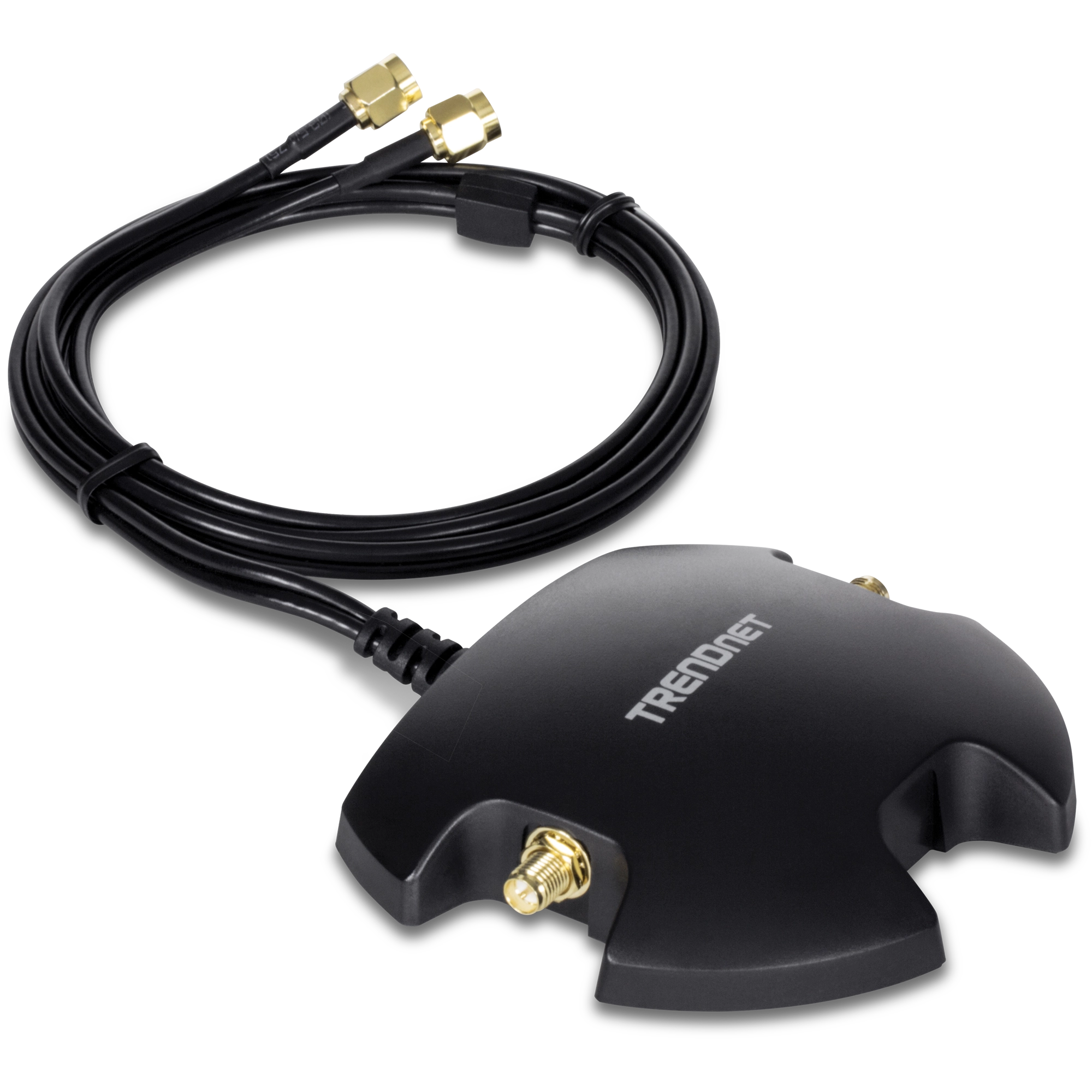 TRENDnet TEW-LB101 Magnetic Dual Antenna Mounting Base RP-SMA Female with RP-SMA MaleExtension Cable