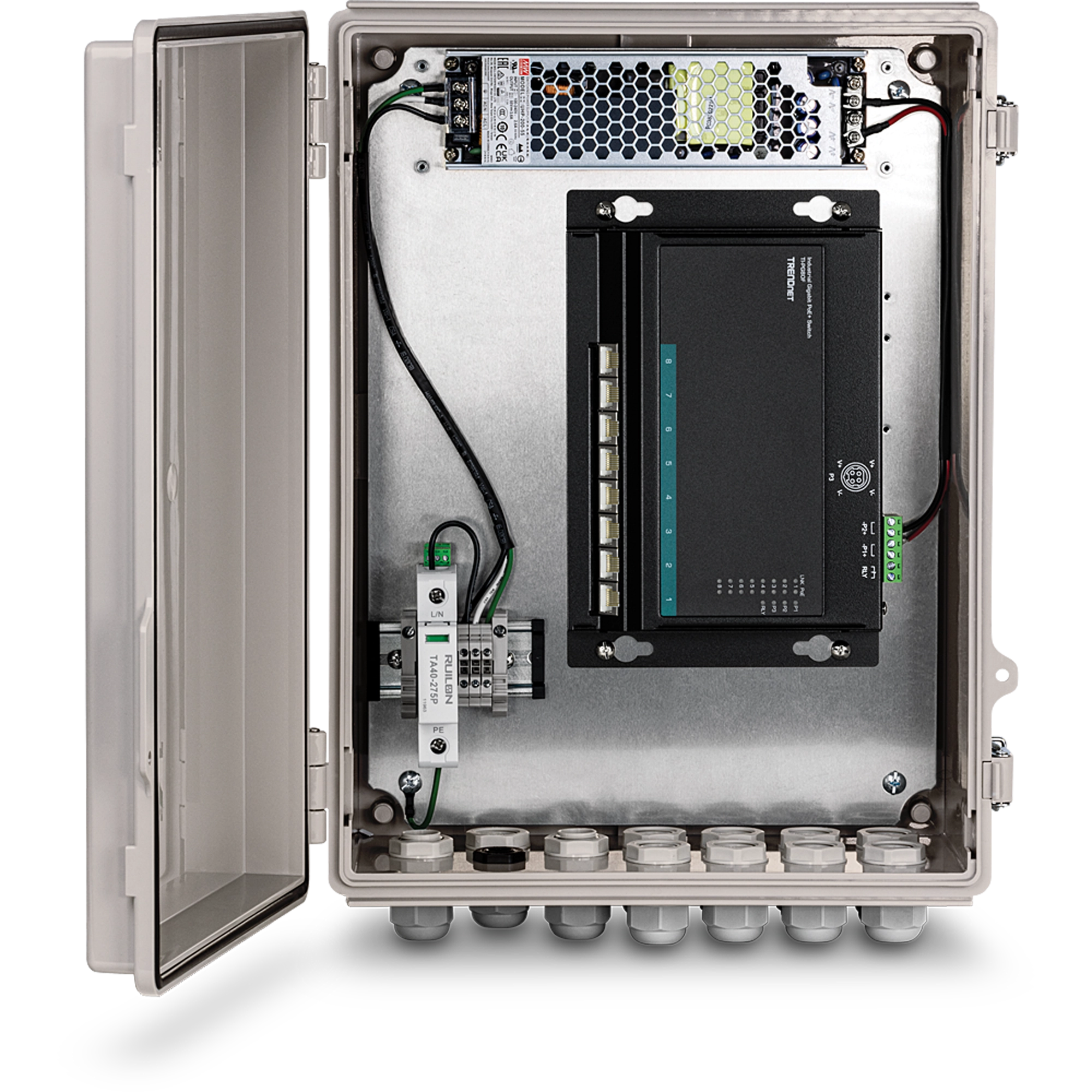 TRENDnet TI-CA3K Outdoor IP68 Weatherproof Enclosure with Power Supply