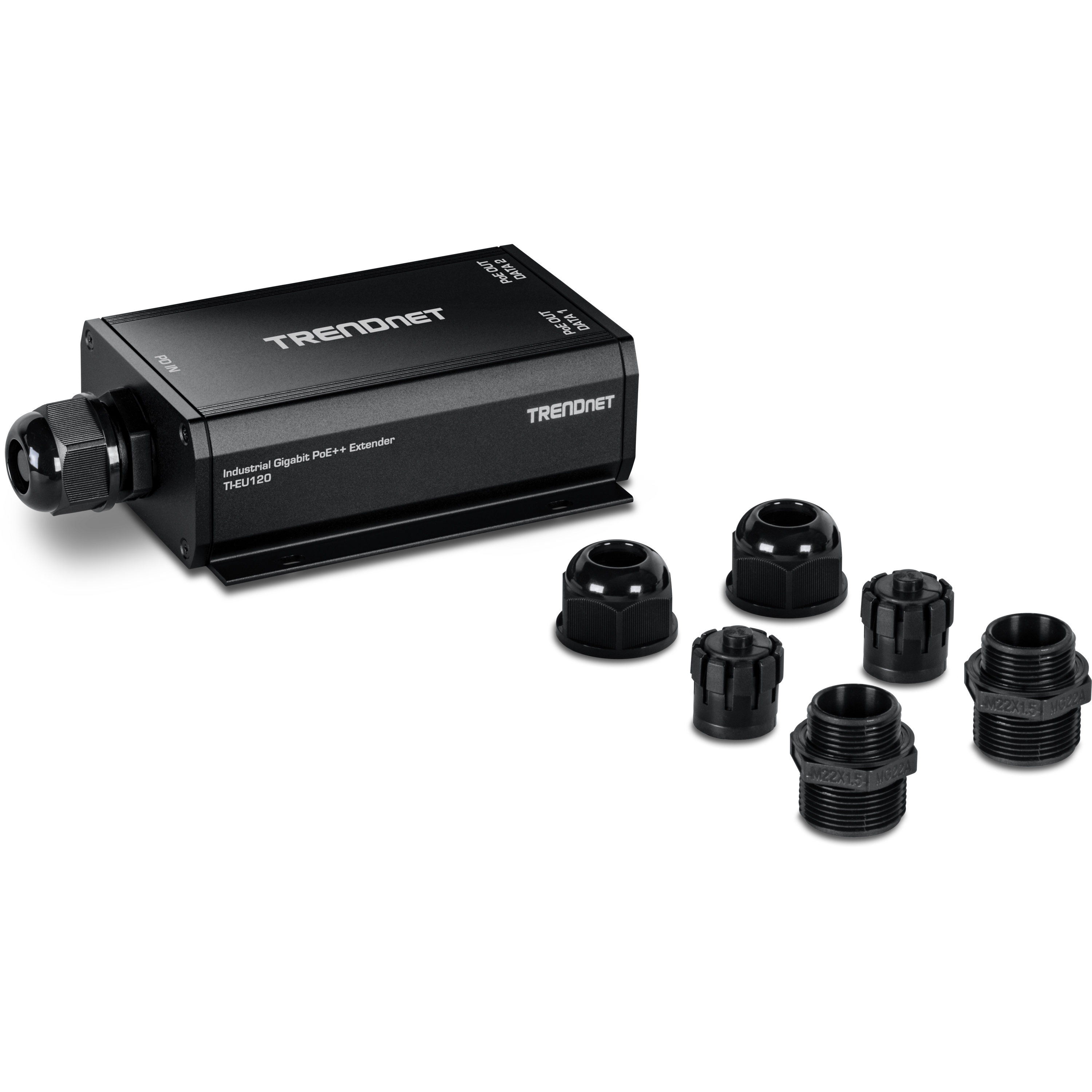 TRENDnet TI-EU120 2-Port Industrial Outdoor Gigabit UPoE Extender