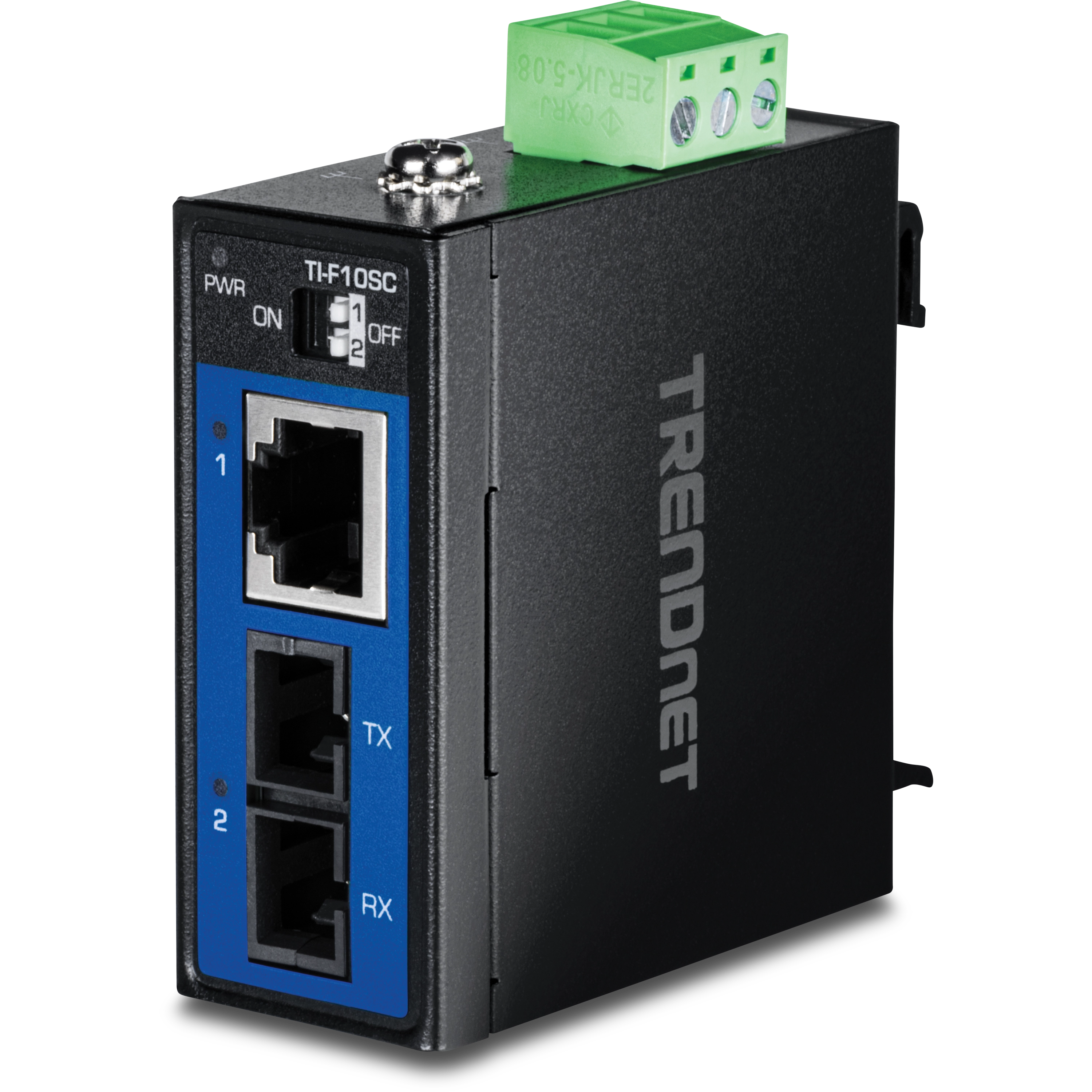 TRENDnet TI-F10SC Industrial 100Base-FX Multi-Mode SC Fiber Converter (2 km, 1.24 mi.)
