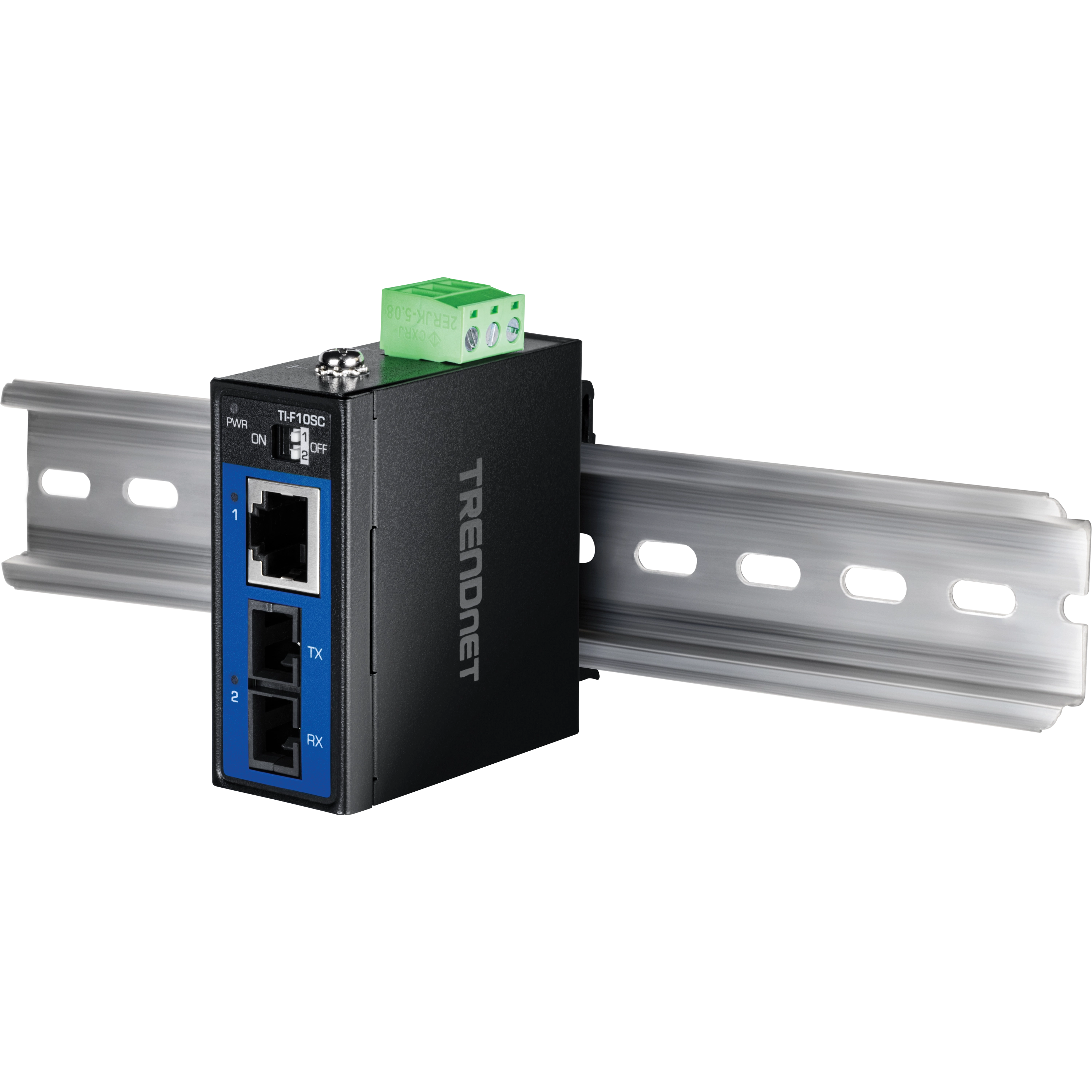 TRENDnet TI-F10SC Industrial 100Base-FX Multi-Mode SC Fiber Converter (2 km, 1.24 mi.)