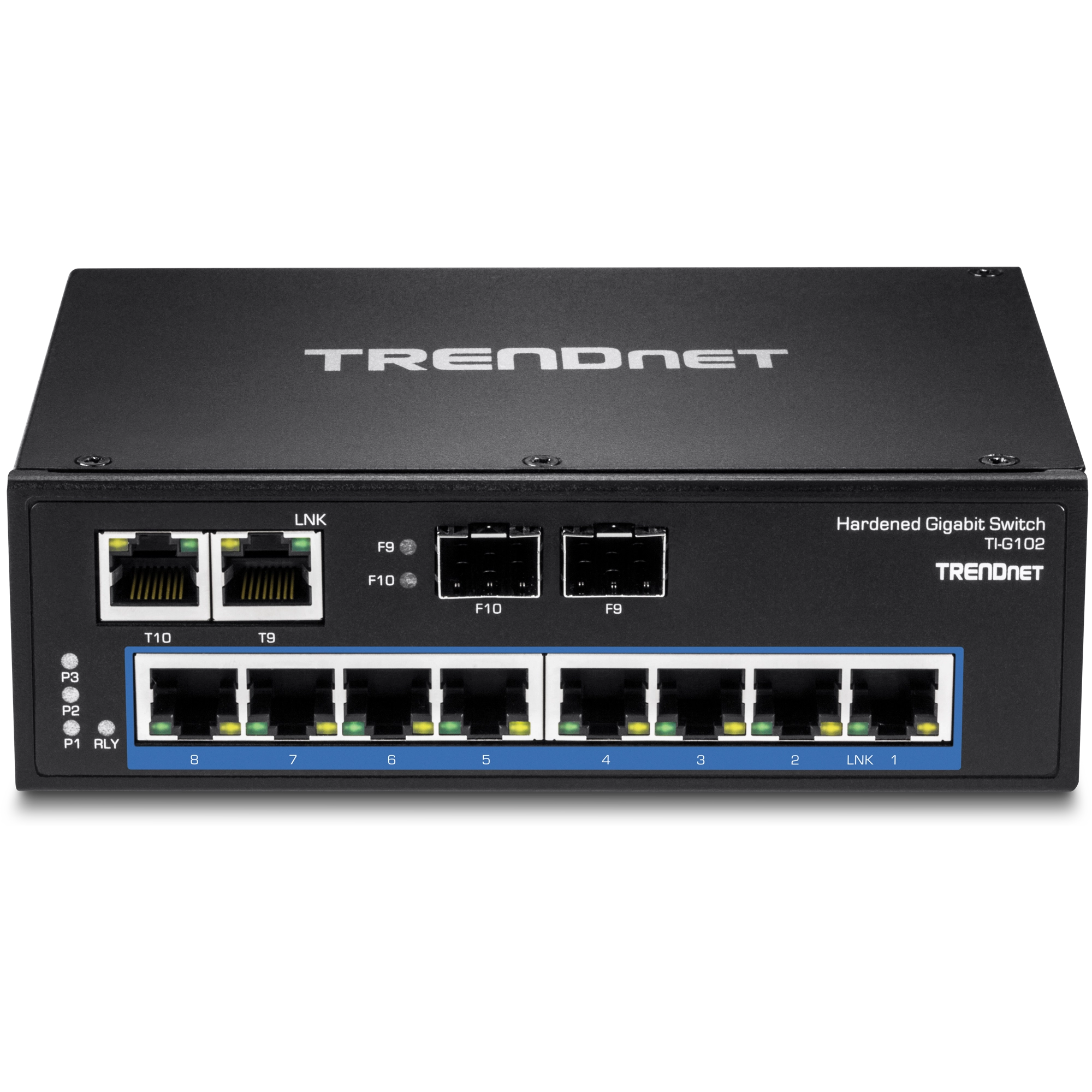 TRENDnet TI-G102 10-Port Hardened Industrial Gigabit DIN-Rail Switch