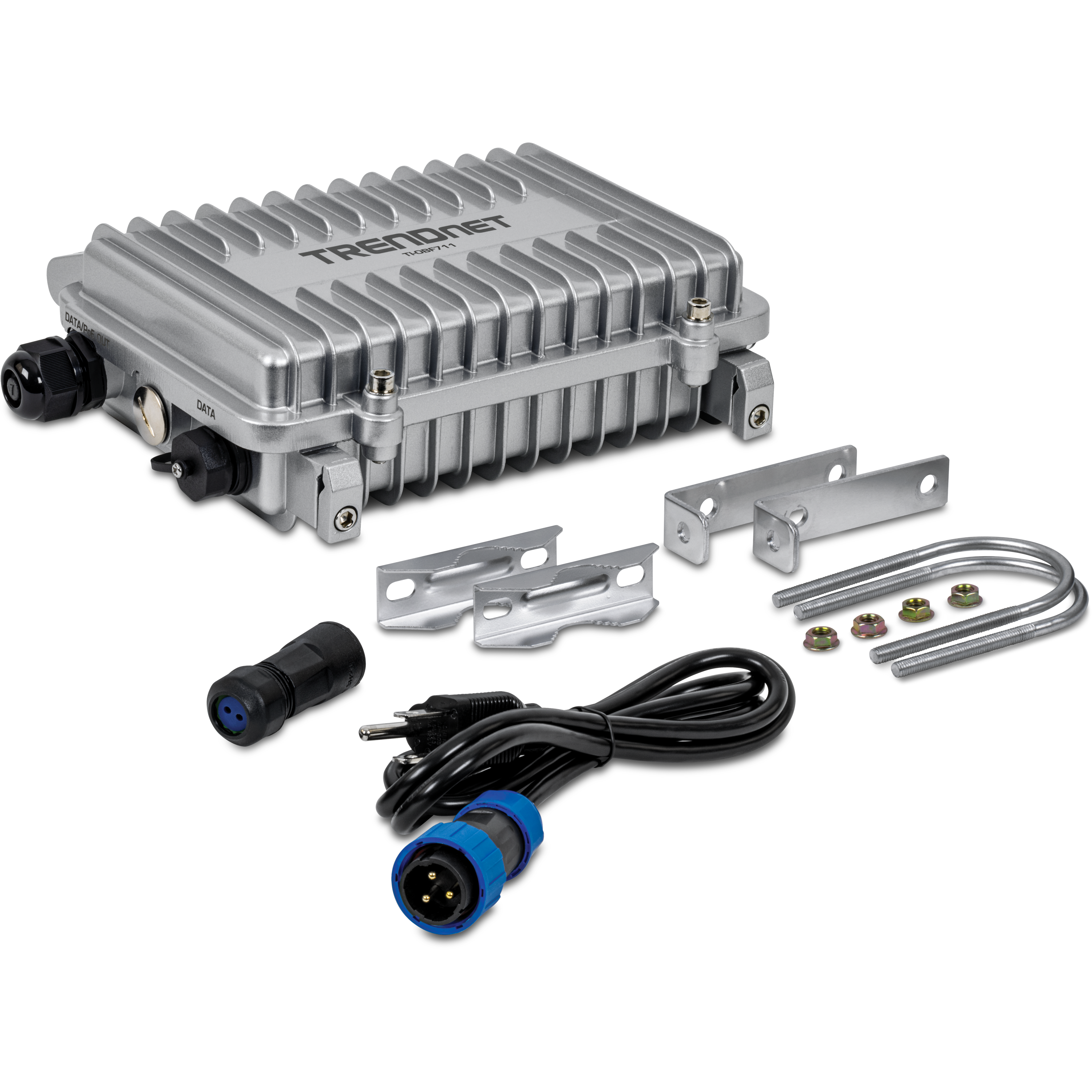 TRENDnet TI-OBF711 Industrial Outdoor 10G SFP+ to 10G PoE++ Media Converter (95W)
