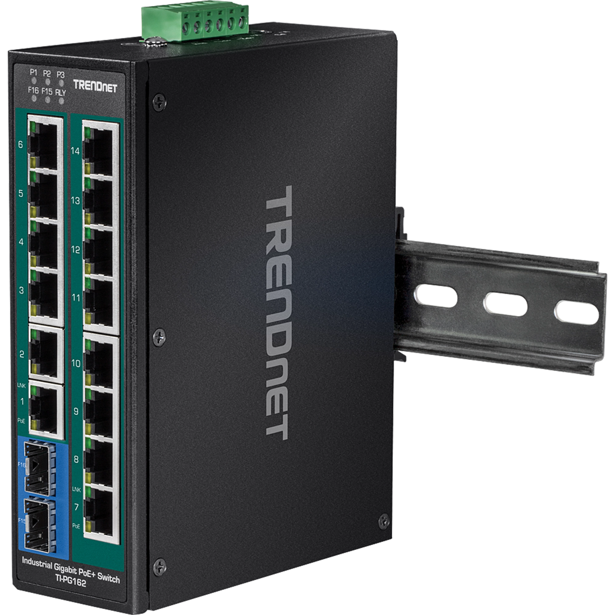TRENDnet TI-PG162 16-Port Industrial Gigabit PoE