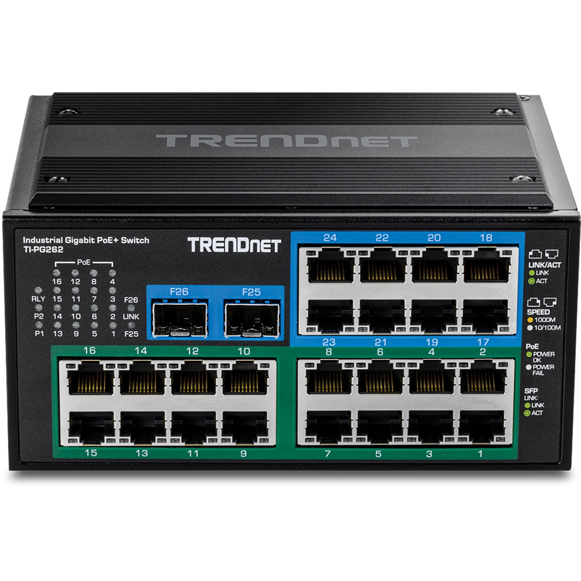 TRENDnet TI-PG262 26-Port Hardened Industrial