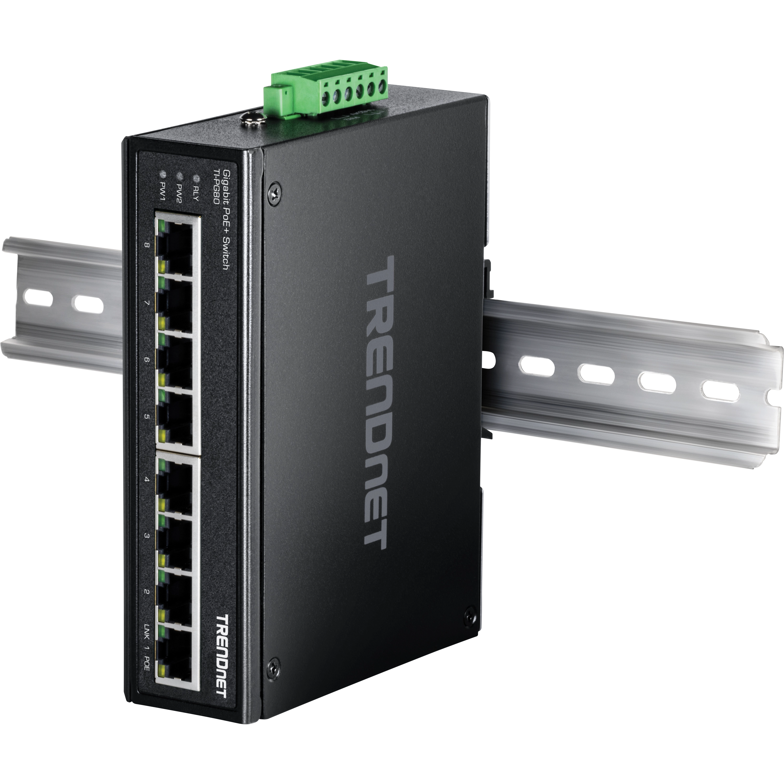TRENDnet TI-PG80 8-Port Hardened Industrial Gigabit PoE+ Switch