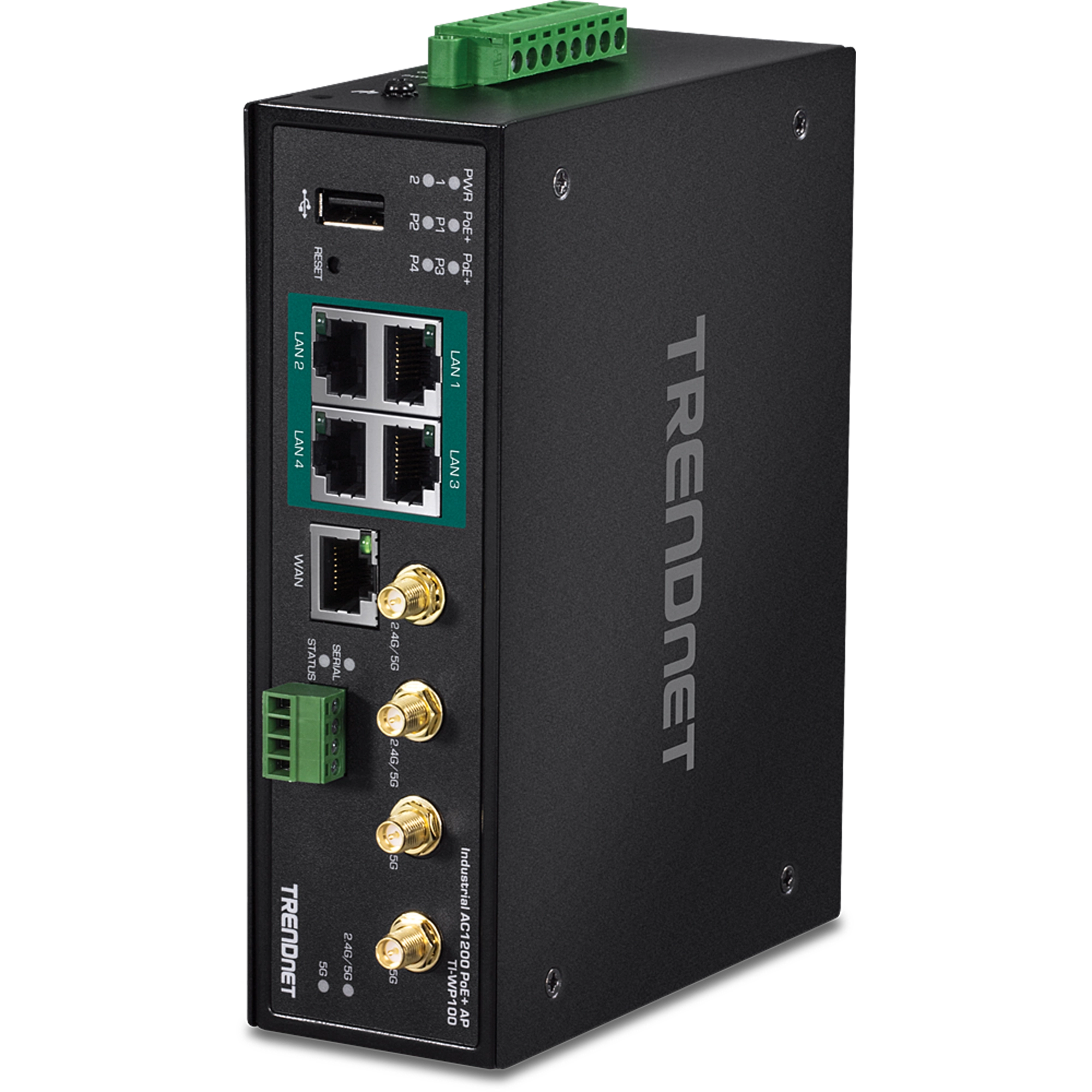 TRENDnet TI-WP100 Industrial AC1200 Wireless Gigabit PoE+ Router