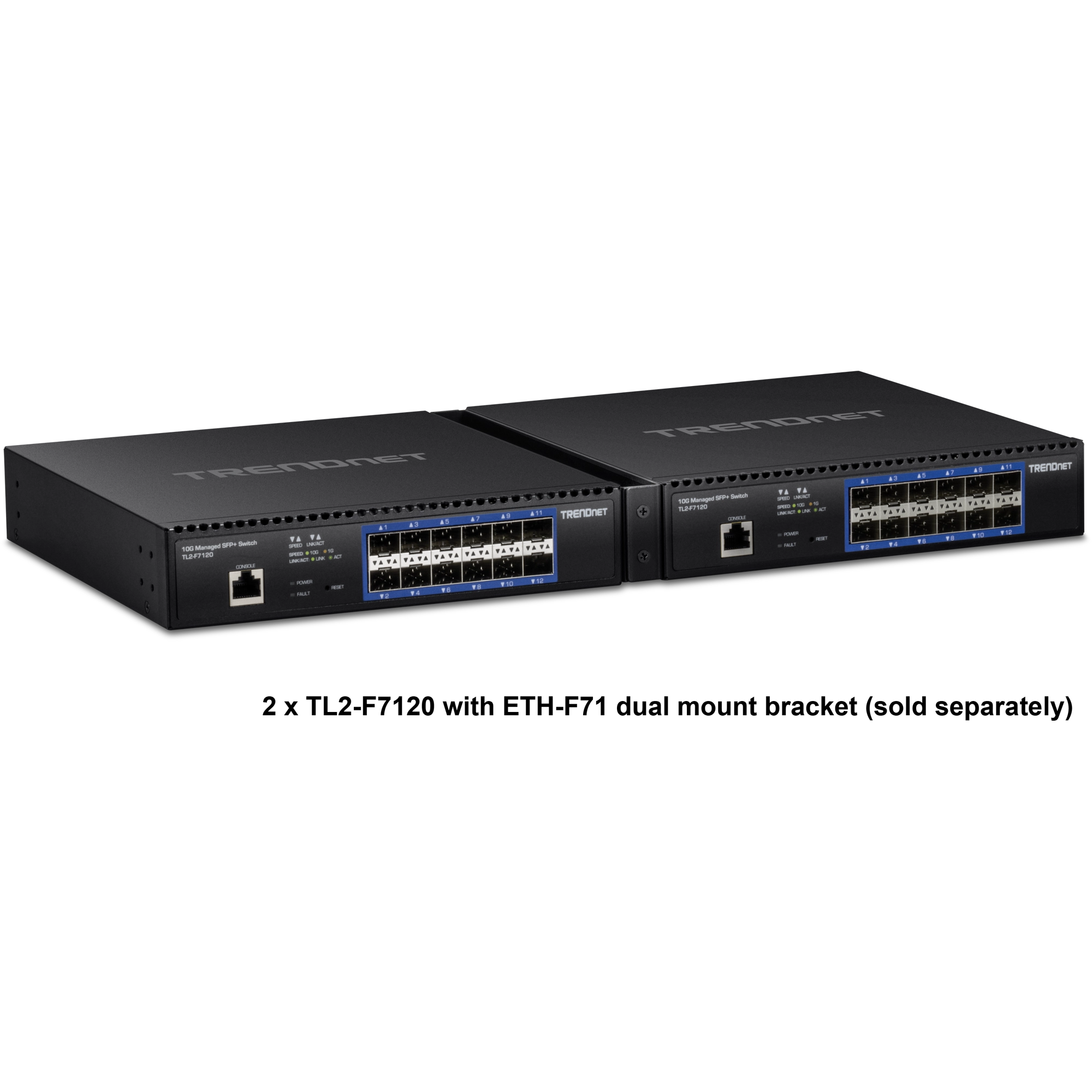 TRENDnet TL2-F7120 12-Port 10G Layer 2 Managed SFP+ Switch