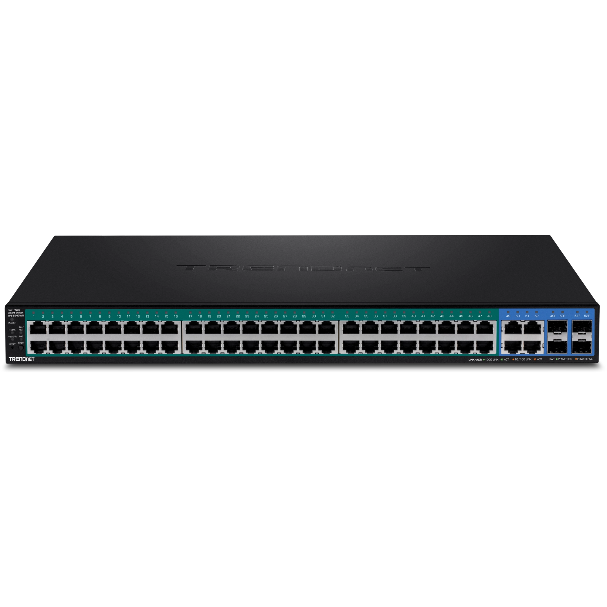 TRENDnet TPE-5240WS 52-Port Gigabit Web Smart PoE+ Switch