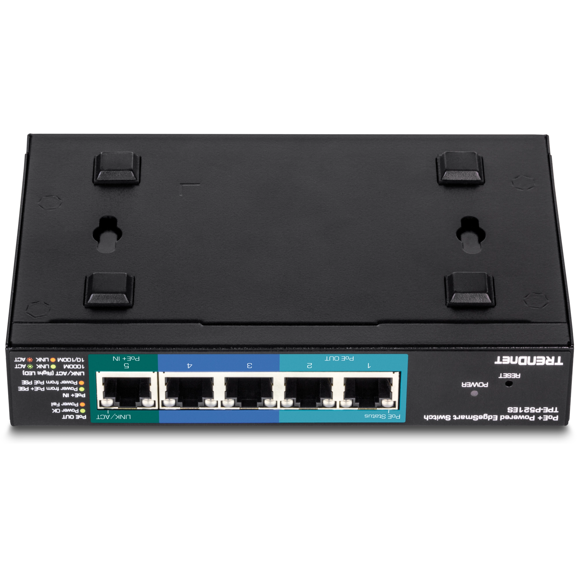 TRENDnet TPE-P521ES 5-Port Gigabit PoE+ Powered EdgeSmart Switch with PoE Pass Through (15W)