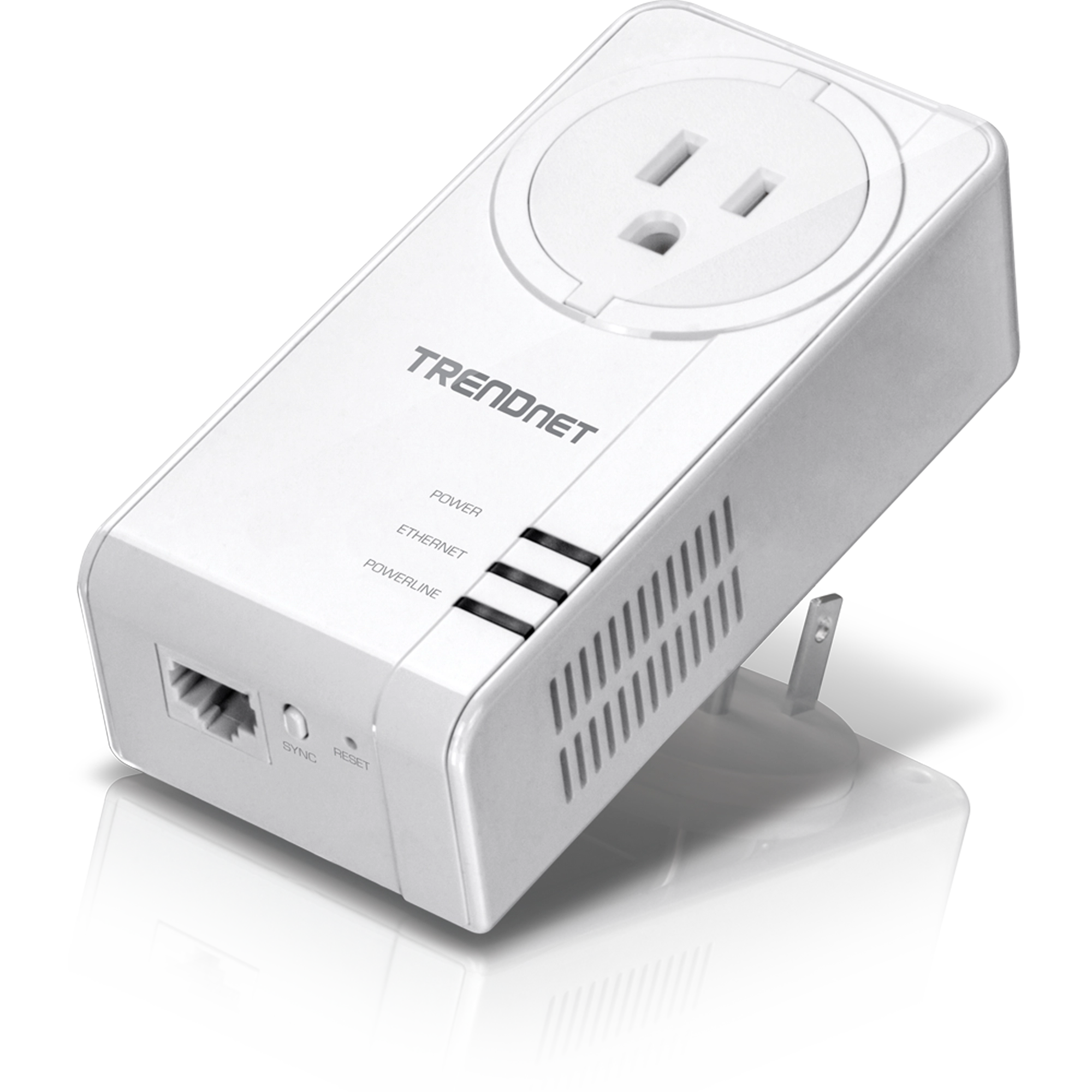 TRENDnet TPL-423E2K Powerline 1300 AV2 Adapter Kit with Built-in Outlet