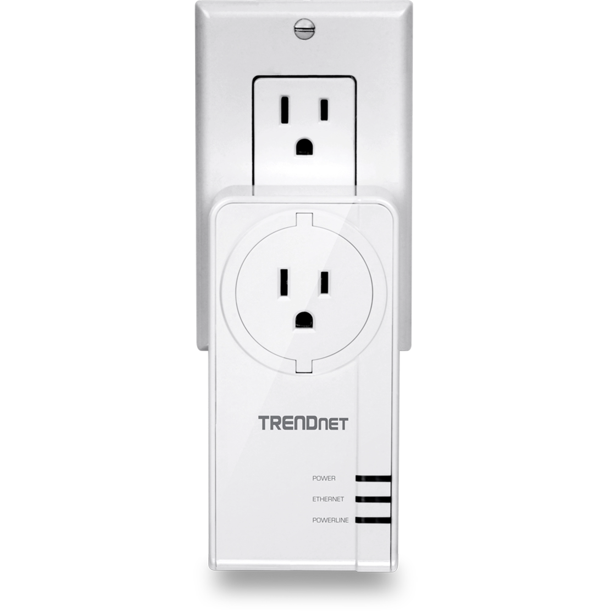 TRENDnet TPL-423E2K Powerline 1300 AV2 Adapter Kit with Built-in Outlet