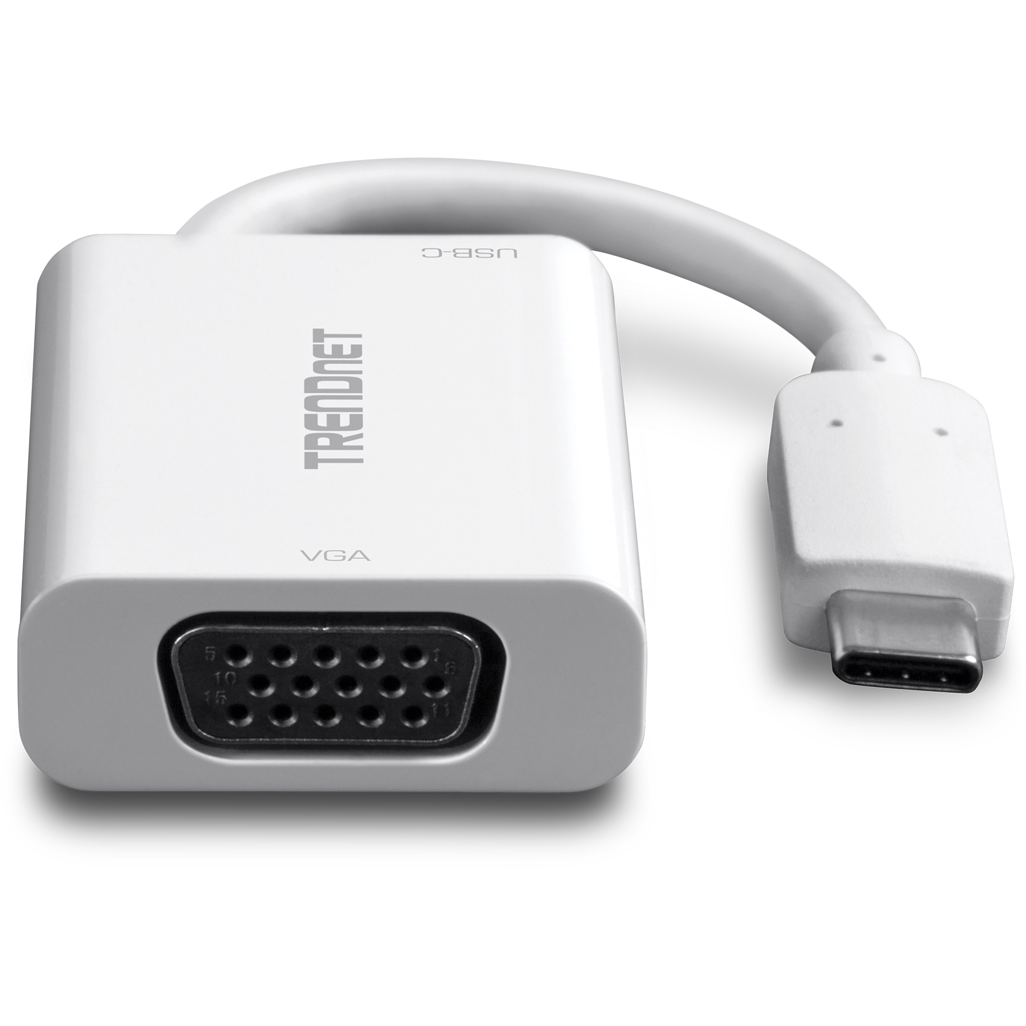 TRENDnet TUC-VGA2 USB-C to VGA HDTV Adapter with PD supPort