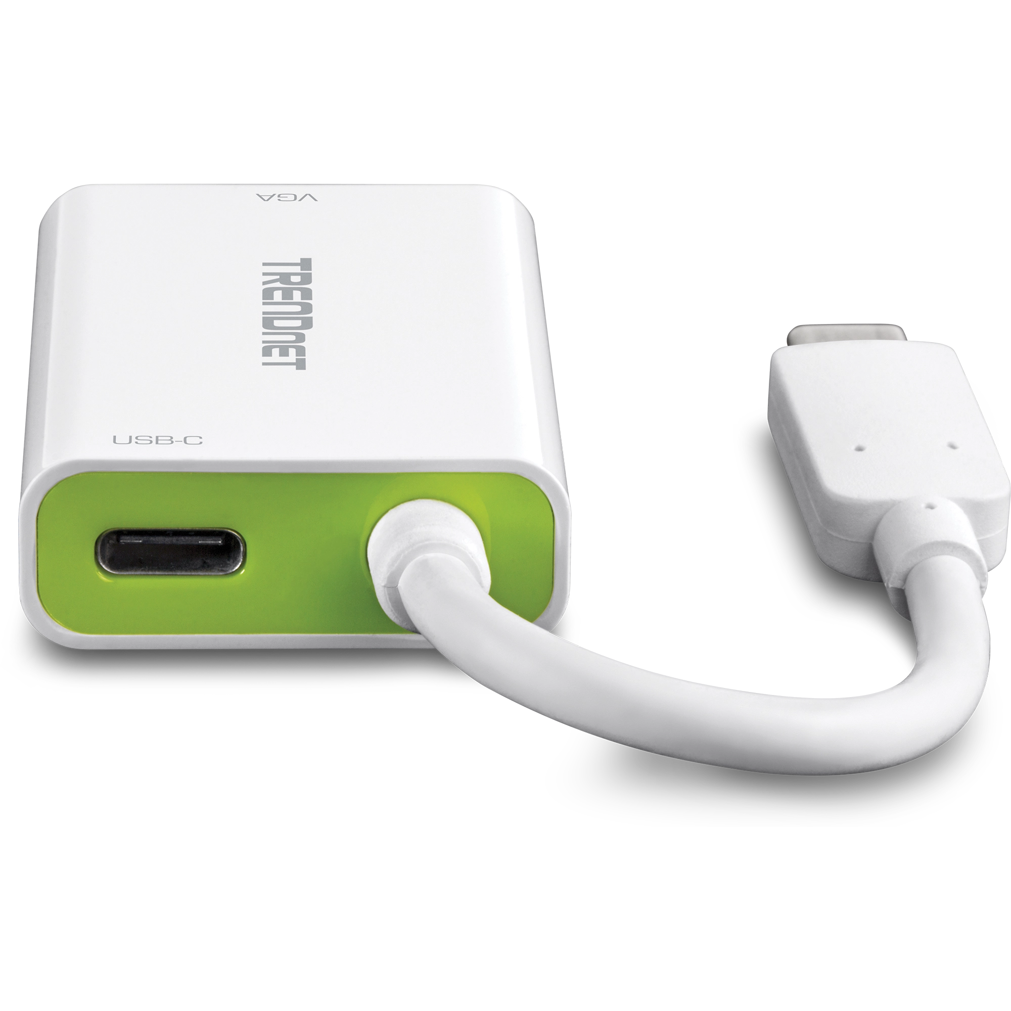TRENDnet TUC-VGA2 USB-C to VGA HDTV Adapter with PD supPort