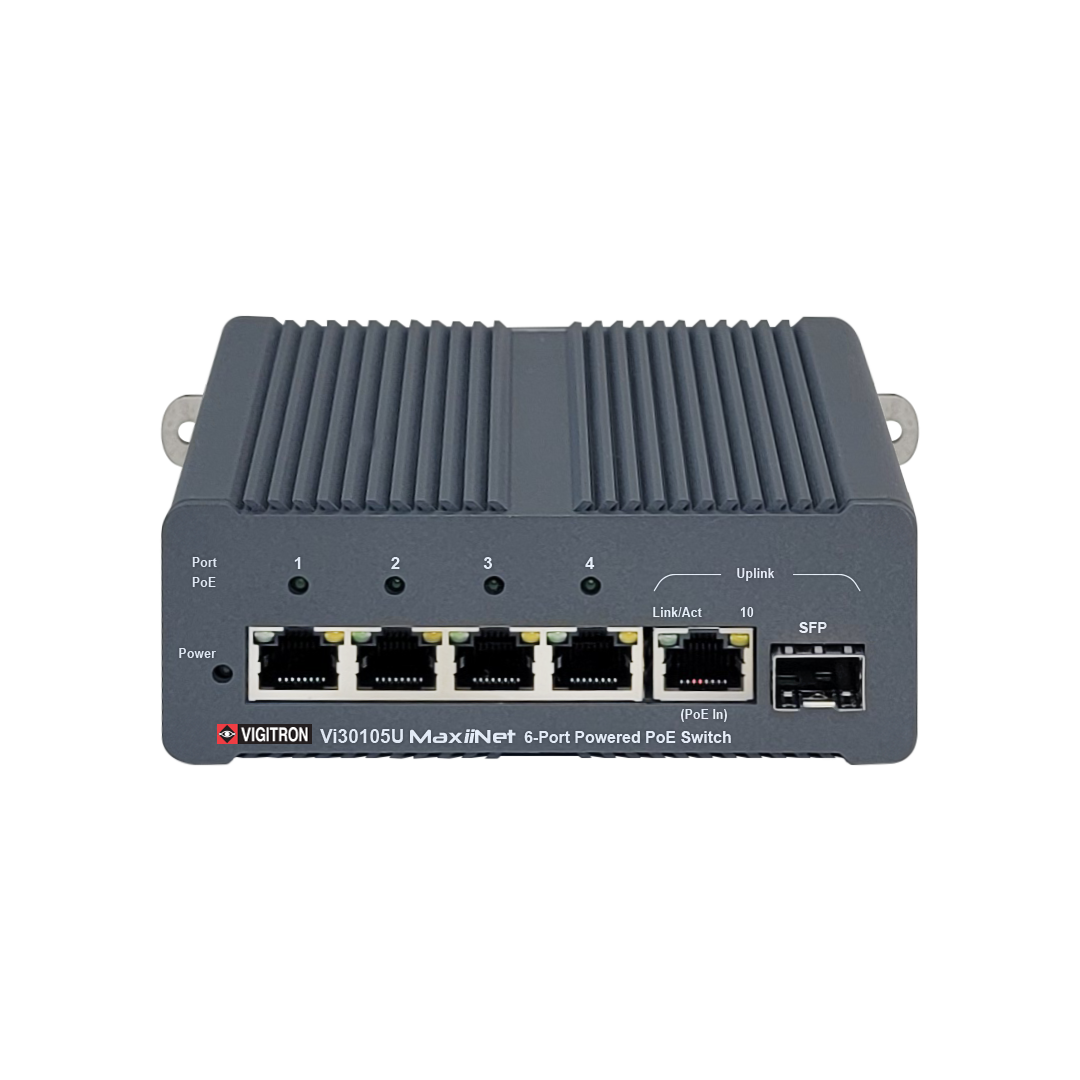 Vigitron Vi30105U 6-Port 1G 802.3bt 90W PoE Powered PoE Switch