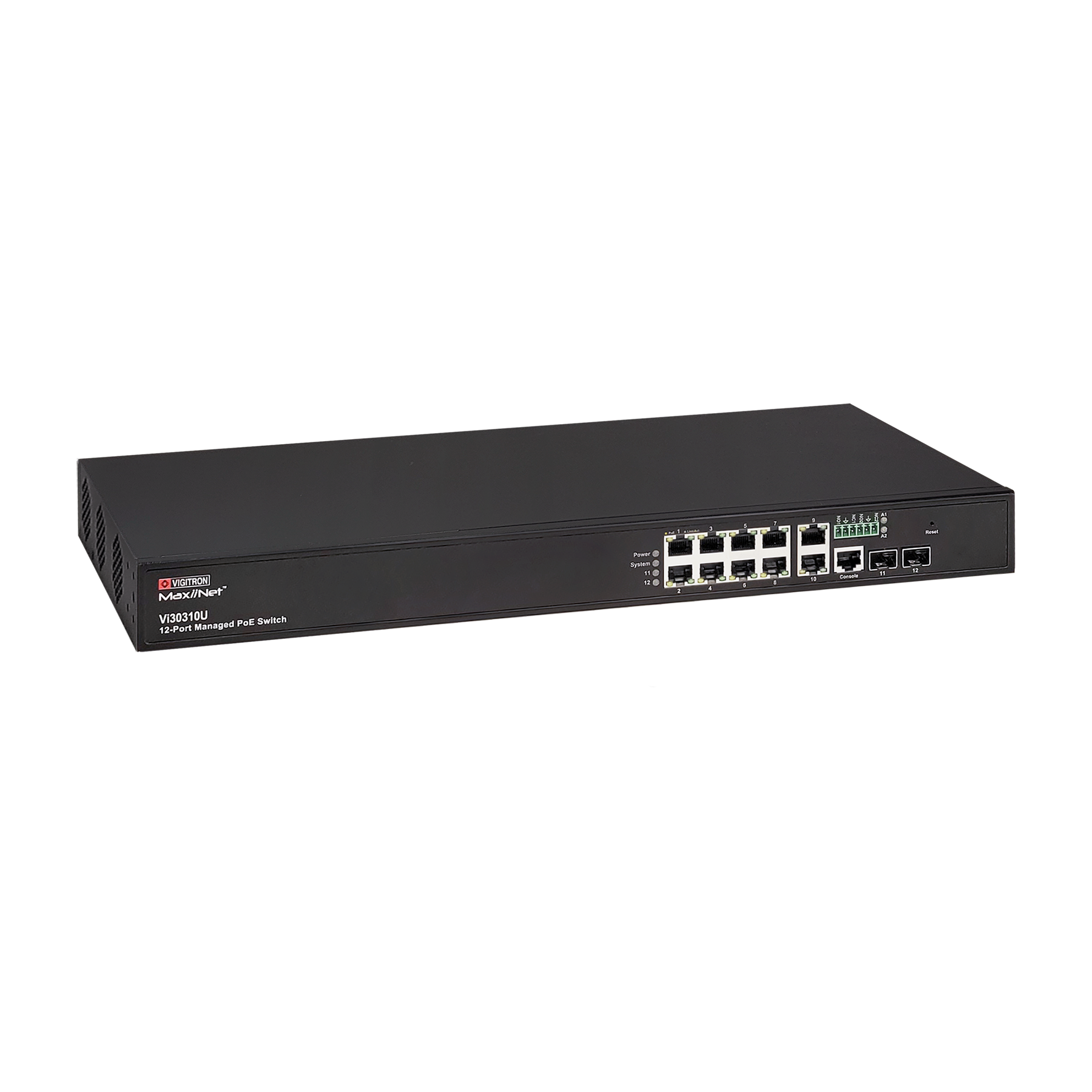 Vigitron Vi30310U 10- Port MaxiiNet™ 1G L2+/L3 Lite, af/at/bt 90W 802.3bt PoE Switch