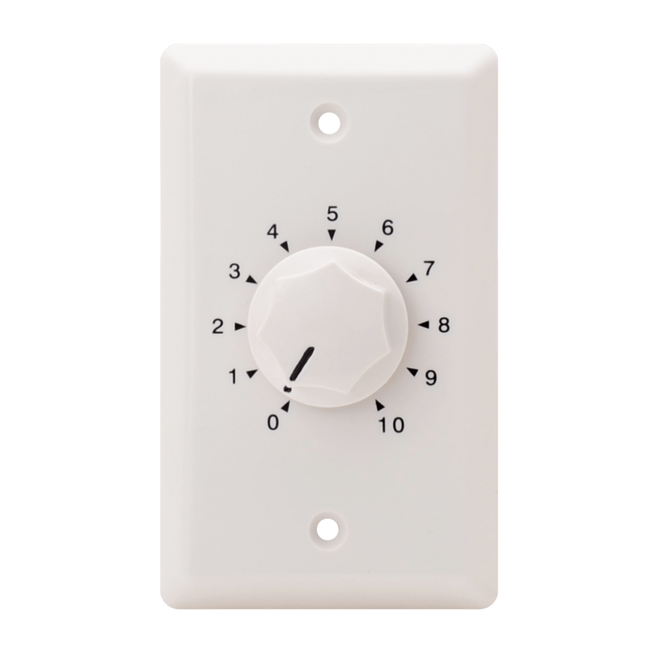 Speco Technologies WAT10W 10W 70/25V Mono Attenuator with Wall Plate- White (WAT10W)