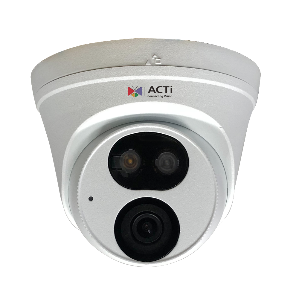 ACTi Z722 4MP Deep Learning AI ColorGuard f2.8mm Outdoor Fixed Turret with IR LED 50m