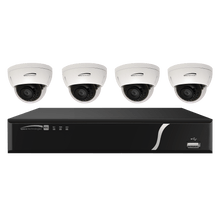 Speco Technologies ZIPL4D1 4 CH Plug-and-Play NVR w/ 4 Outdoor IR Dome 2.7-12mm motorized lens