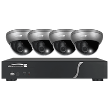 Speco Technologies ZIPT471 4CH HD-TVI DVR, 1080p, 60fps, 1TB w/ 4 Outdoor INT Dome Cameras 2.8-12mm lens, Grey