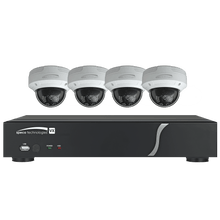 Speco Technologies ZIPT4D1 4CH HD-TVI DVR, 1080p, 60fps, 1TB w/ 4 Outdoor IR Dome Cameras 2.8mm lens, White