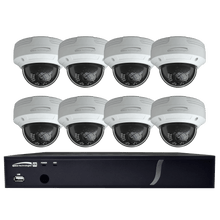 Speco Technologies ZIPT88D2 8CH HD-TVI DVR, 1080p, 120fps, 2TB w/ 8 Outdoor IR Dome Cameras 2.8mm lens, White