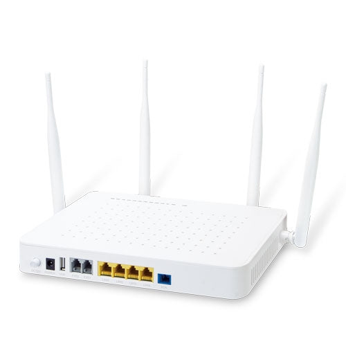 Planet GPN-400ACV GPON HGU with 4-Port 10/100/1000T LAN, 1200Mbps 802.11AC Wireless, 2-Port FXS