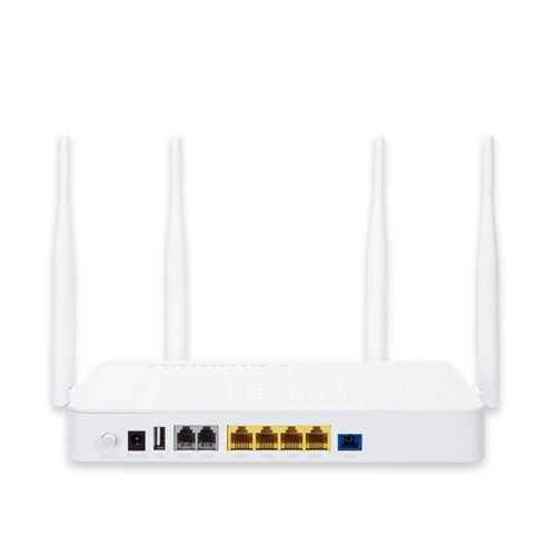 Planet GPN-400ACV GPON HGU with 4-Port 10/100/1000T LAN, 1200Mbps 802.11AC Wireless, 2-Port FXS