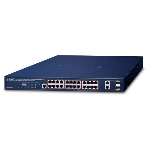 Planet GS-4210-24HP2C IPv6/IPv4, 4-Port 10/100/1000T 802.3bt 95W PoE + 20-Port 10/
