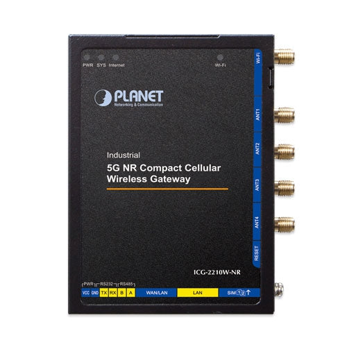 Planet ICG-2210W-NR-US Industrial 5G NR Compact Cellular Wireless Gateway with 2-Po