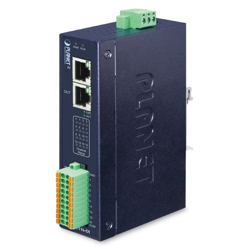 Planet IECS-1116-DI Industrial EtherCAT Slave I/O Module with Isolated 16-ch Digital Input