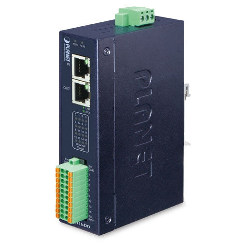 Planet IECS-1116-DO Industrial EtherCAT Slave I/O Module with Isolated 16-ch Digital Output