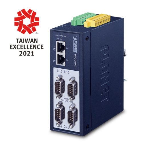 Planet IMG-2400T IP40 Industrial 4-Port RS232/RS422/RS485 Modbus Gateway