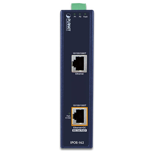 Planet IPOE-162 IP30, Industrial 802.3at (30W) High Power PoE Injector (-4