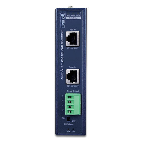 Planet IPOE-173S Industrial Single-Port 10/100/1000Mbps 802.3bt PoE++ Splitter