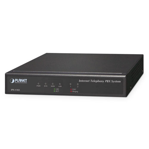 Planet IPX-1102 100 User Asterisk base Advance IP PBX with 2 FXO interface,