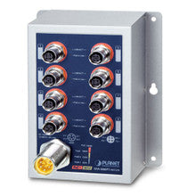 Planet ISW-808PT-M12A IP50-rated Industrial 8-Port 10/100TX M12 802.3at PoE+ Switch