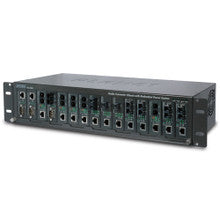 Planet MC-1500R48 15-slot 19" Media Converter Chassis with Redundant Power Option