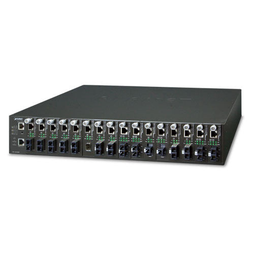 Planet MC-1610MR48 19" 16-slot SNMP Managed Media Converter Chassis