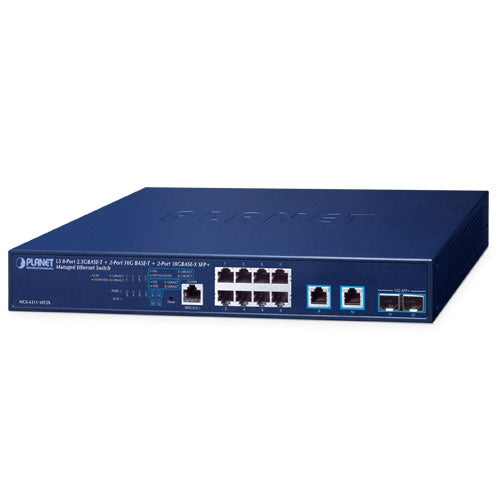 Planet MGS-6311-10T2X Layer 3 8-Port 2.5GBASE-T + 2-Port 10GBASE-T + 2-Port 10GBAS