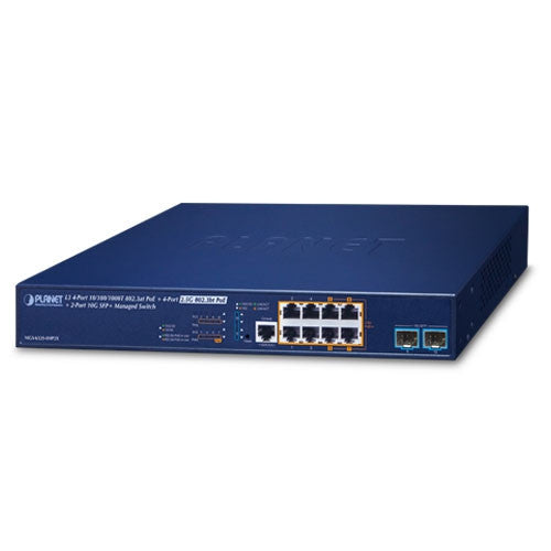 Planet MGS-6320-8HP2X L3 4-Port 10/100/1000T 802.3at PoE + 4-Port 2.5G 802.3bt