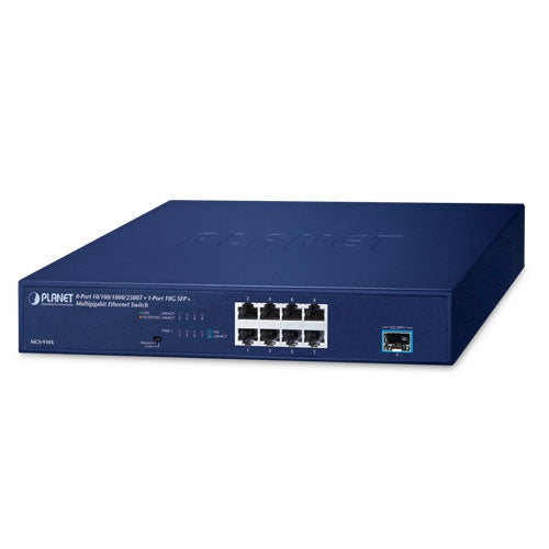 Planet MGS-910X 8-Port 10/100/1000/2500T + 1-Port 10G SFP+ Multigigabit Ethe