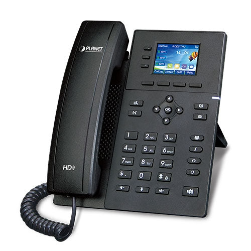 Planet VIP-1140PT High Definition Color PoE IP Phone: (2.4-inch Color LCD, Opu