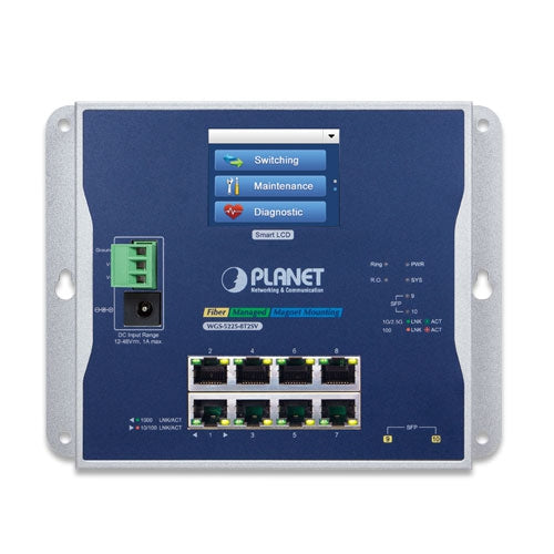 Planet WGS-5225-8T2SV IP30, IPv6/IPv4, L2+ 8-Port 10/100/1000T + 2-Port 1G/2.5G SF