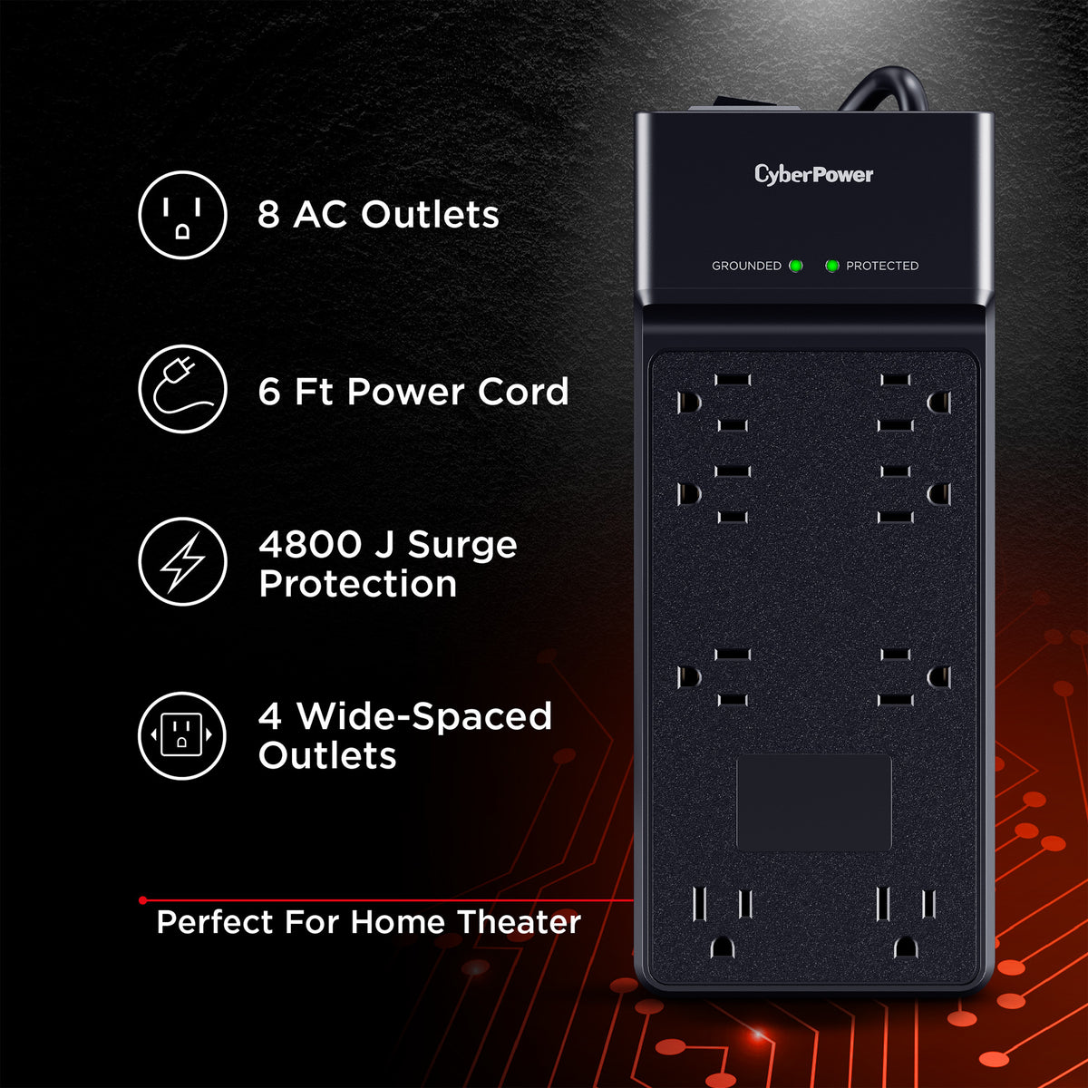 CyberPower CSB806R1 Surge Protector