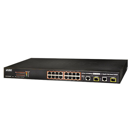ACTi PPSW-3100 PLANET FGSW-1816HPS 16-Port 802.3at PoE Switch (PoE Budget 220W)