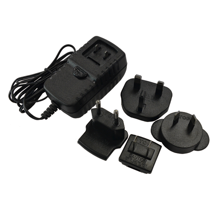 ACTi PPBX-0015 Power Adapter AC 100~240V (12V/2A Output), with universal connectors for R21CF-x