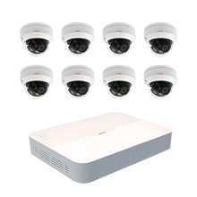 ACTi ZNR-121P-K4 ZNR-121P 8-Channel 1-Bay 8-port PoE Mini Standalone NVR and 8 pcs Z94 2MP Outdoo